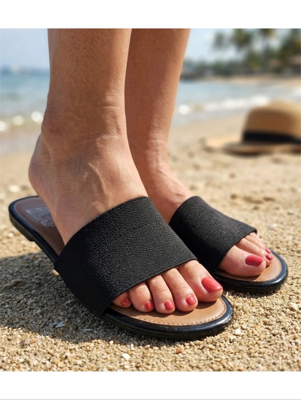 American Eagle Slide Sandals Black Size 9